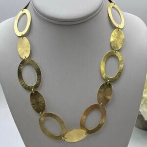 Rivka Friedman classic 18K gold clad large oval link statement necklace luxury
